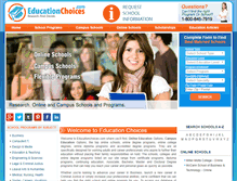 Tablet Screenshot of educationchoices.com